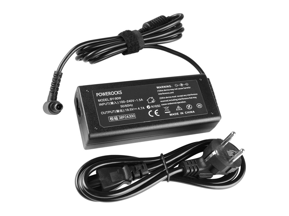 90W POWEROCKS מטען חלופי למחשב נייד עבור VAIO 11115ECB + כבל חשמל