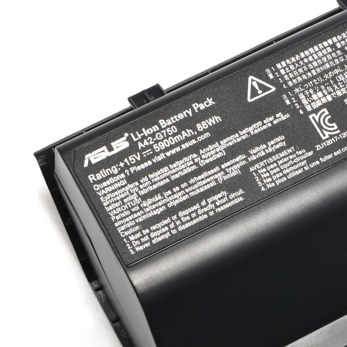 8 מקורי 5900mAh 88Whr מקורי Asus G750JS-T4085H G750JS-DS71 G750JS-RS71