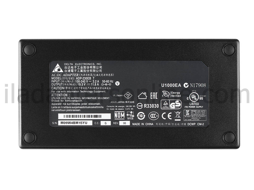 230W Acer ConceptD 5 CN516-72G-75RV AC מתאם מטען + כבל חשמל