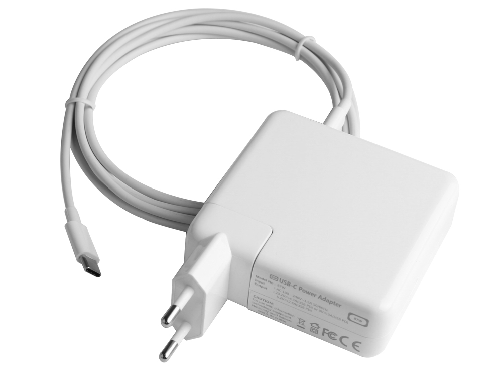 87W USB-C AC מתאם מטען Apple MacBook Pro 15 MPTR2KS/A + כבל חשמל