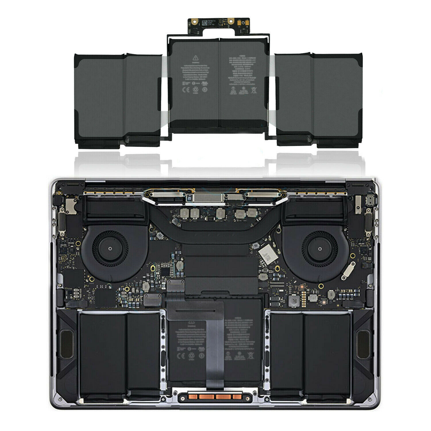 5086mAh 58Wh Apple MacBook Pro 13 2019 MUHQ2KS/A סוללה
