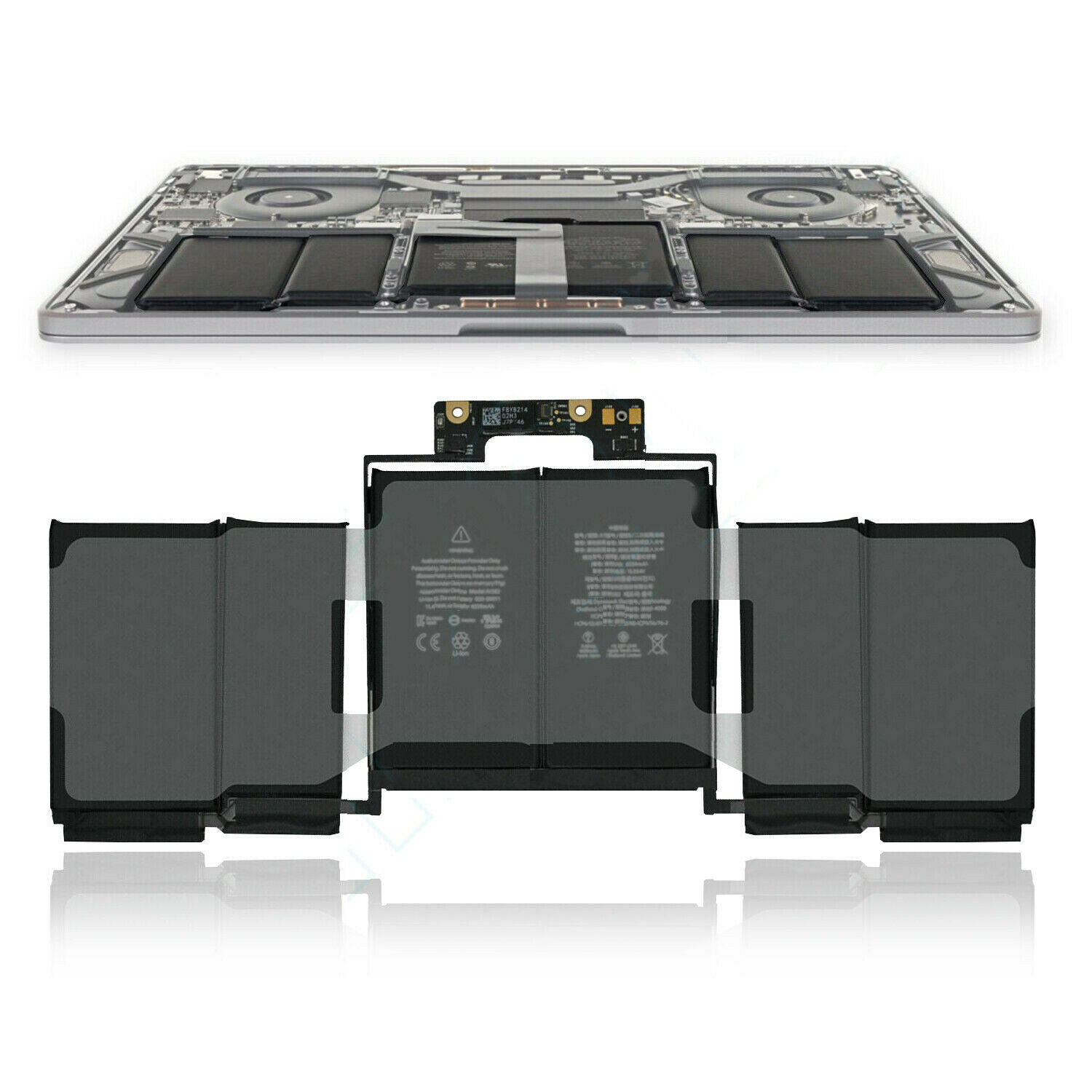 5086mAh 58Wh Apple MacBook Pro 13 2019 MUHQ2KS/A סוללה