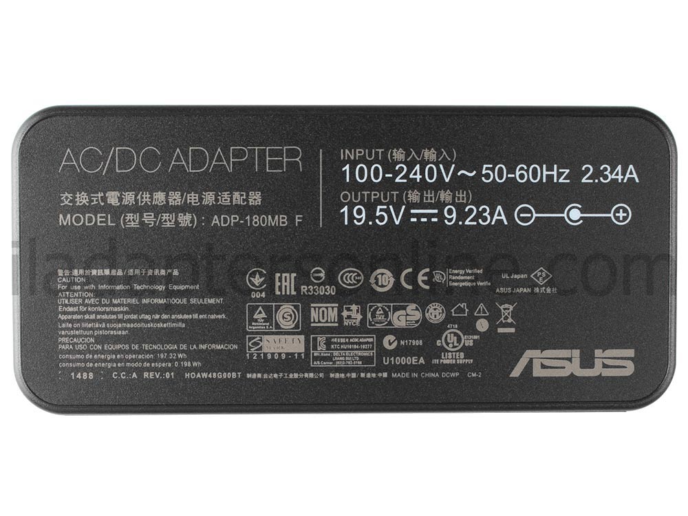 מקורי 180W AC מתאם מטען Asus G502VM-FY071T + כבל חשמל