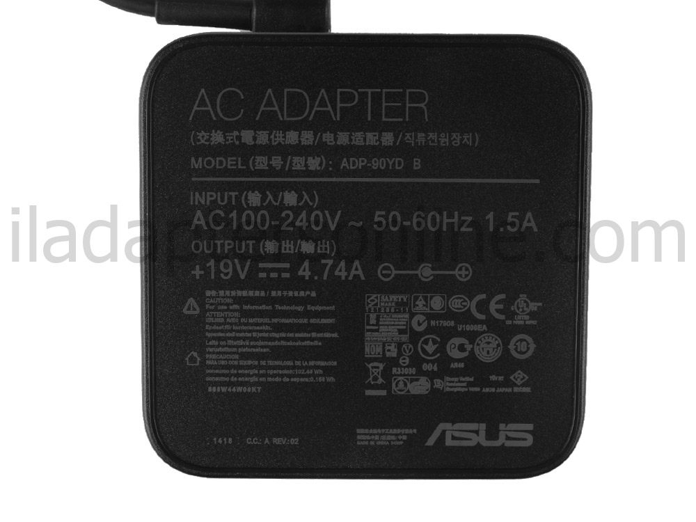 מקורי 90W AC מתאם מטען Asus K31DA-SP002T