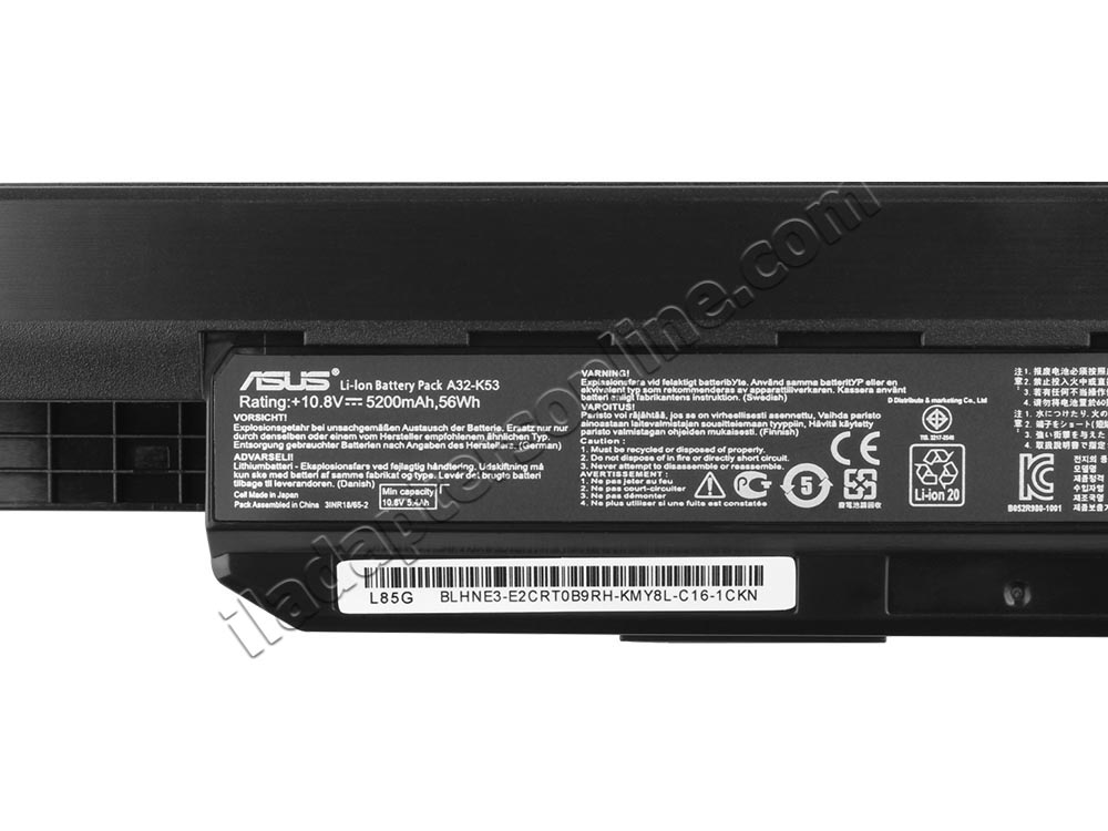 5200mAh 6 תא Asus K43SA מקורי
