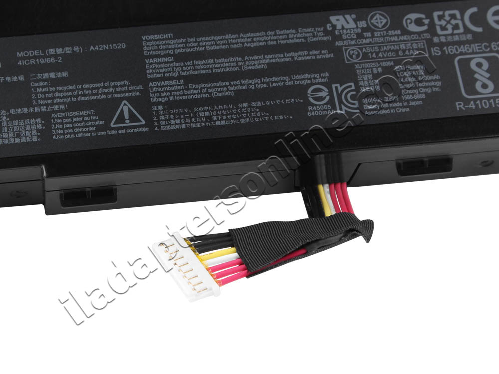 מקורי 6400mAh 96Wh 8 תא סוללה Asus ROG G752VY-GC481T