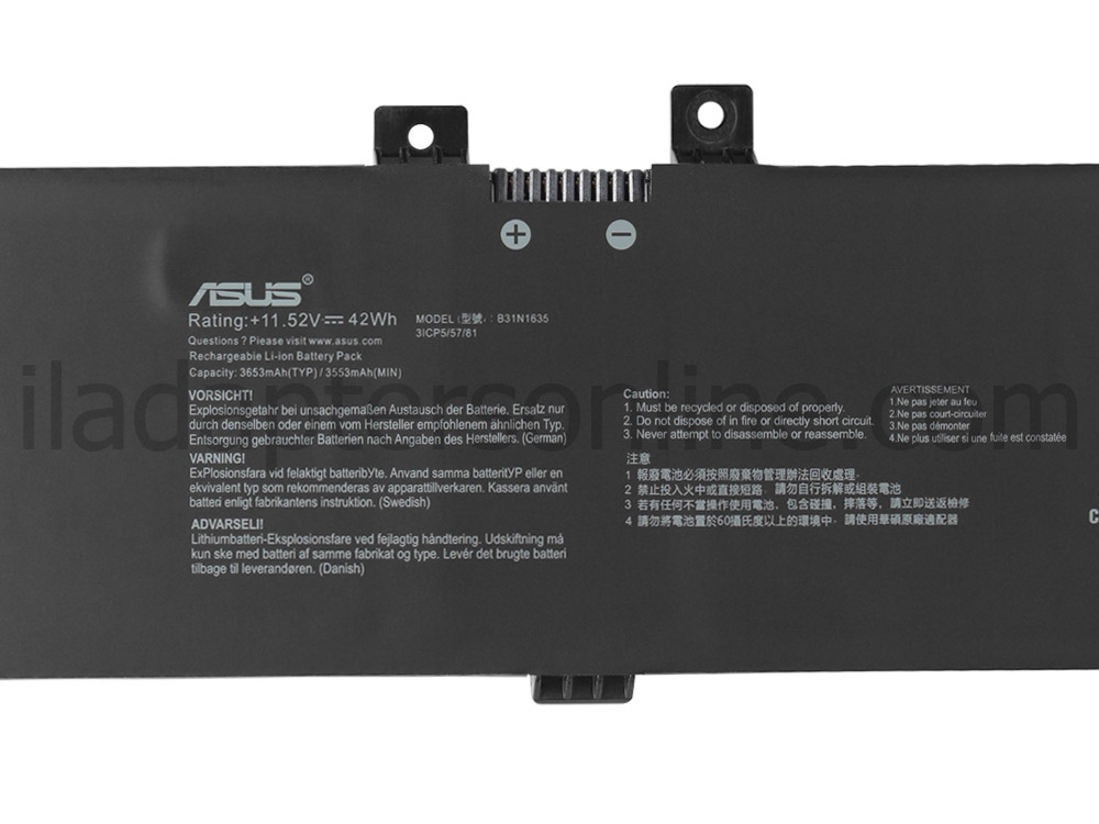 מקורי 42Wh סוללה Asus VivoBook 17 X705UA X705UB