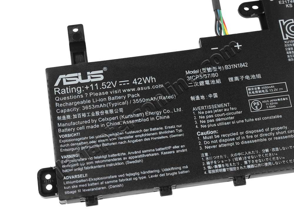 מקורית Asus VivoBook 15 S513EA-BQ443T סוללה 3645mAh 42Wh