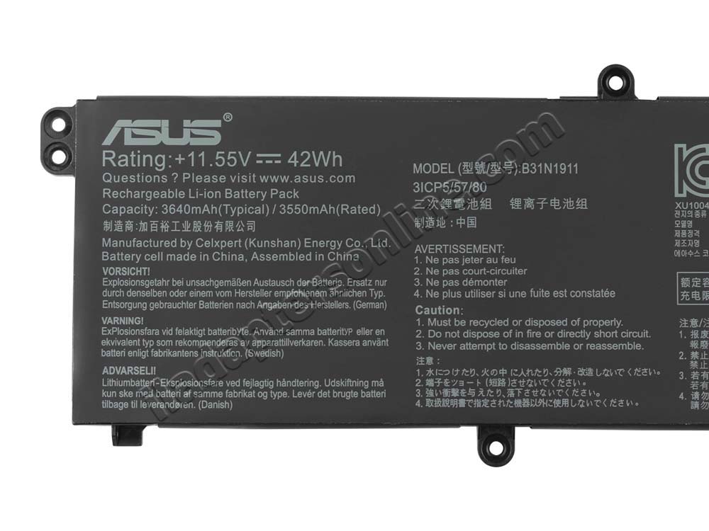 מקורית Asus VivoBook 15 M1502IA-EJ143W סוללה 3640mAh 42Wh 3 תאים