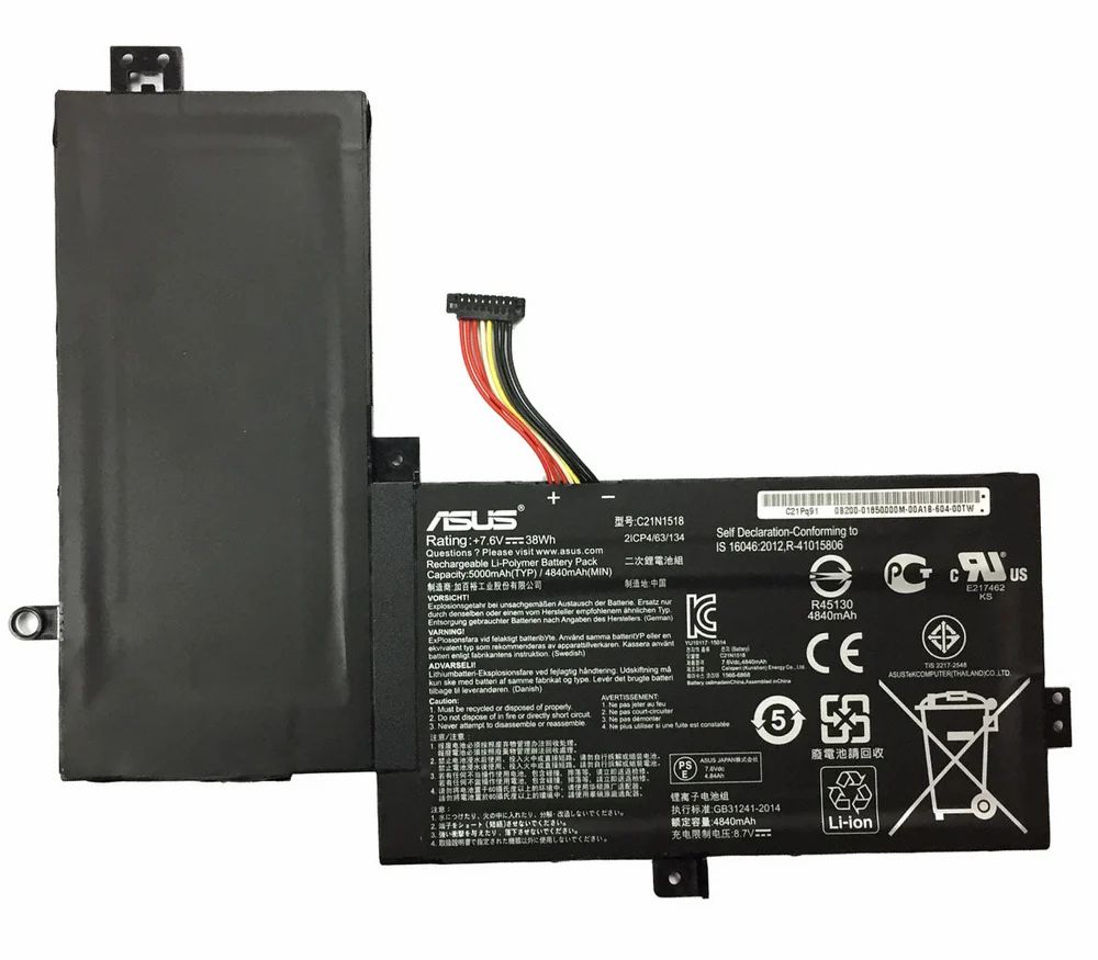 5000mAh 38Wh 2 תא מקורי Asus VivoBook Flip TP501UB-DN052T-BE