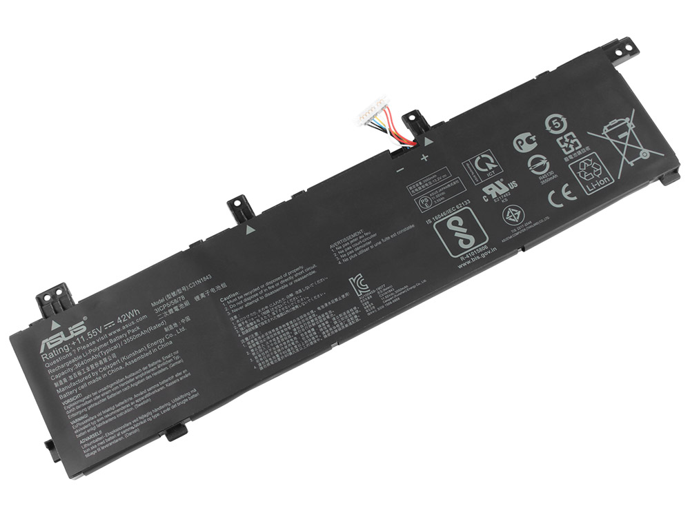 מקורי 42Wh 3550-3640mAh Asus C31N1843 סוללה