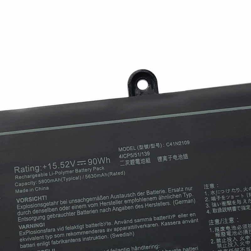 Asus ROG Flow X16 GV601RE-M6026W סוללה 5800mAh 90Wh