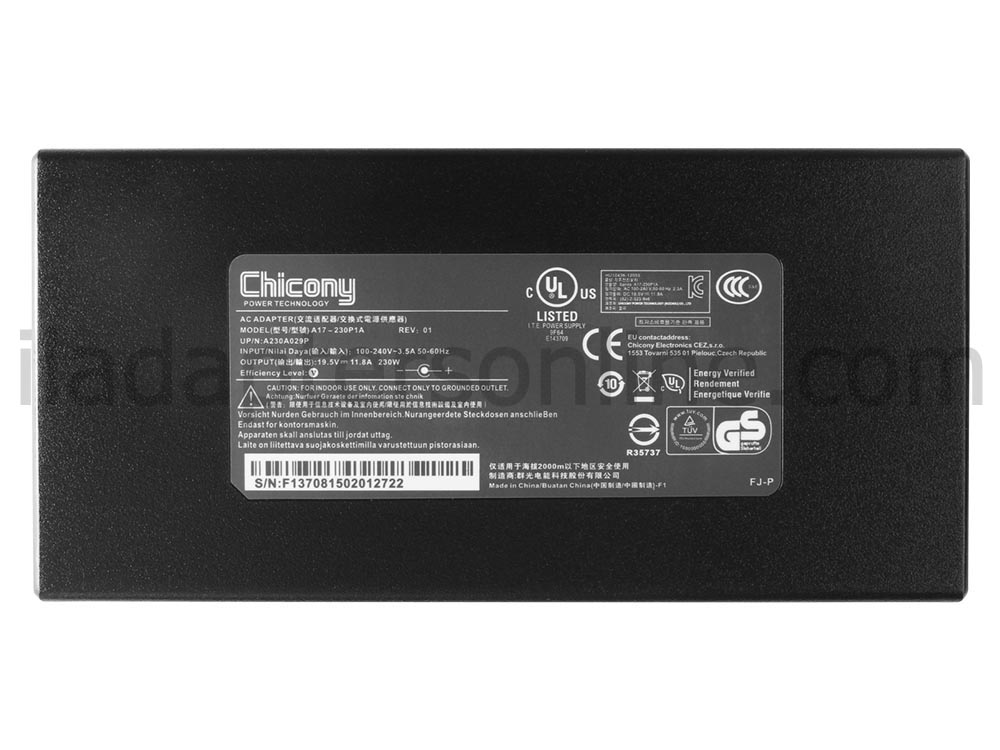 230W MSI S930409380D04 S930409350C54 AC מתאם מטען + כבל חשמל