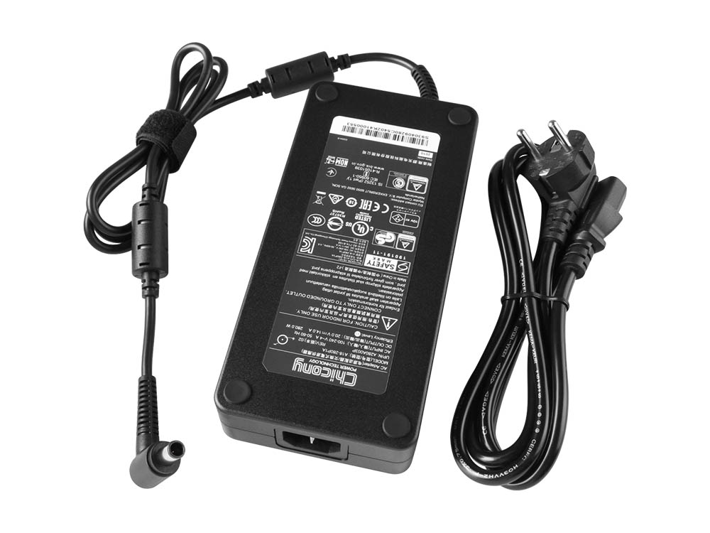 280W Fujitsu Celsius H780 (VFY:H7800M17CMDE) AC מתאם מטען + כבל חשמל