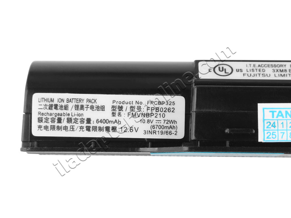 Fujitsu FMV-BIBLO MG55S סוללה 5800mAh 63Wh 6 תאים