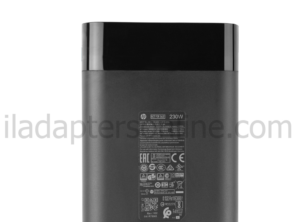מקורי 230W AC מתאם מטען HP OMEN 17-w251nf 2EP79EA + כבל חשמל