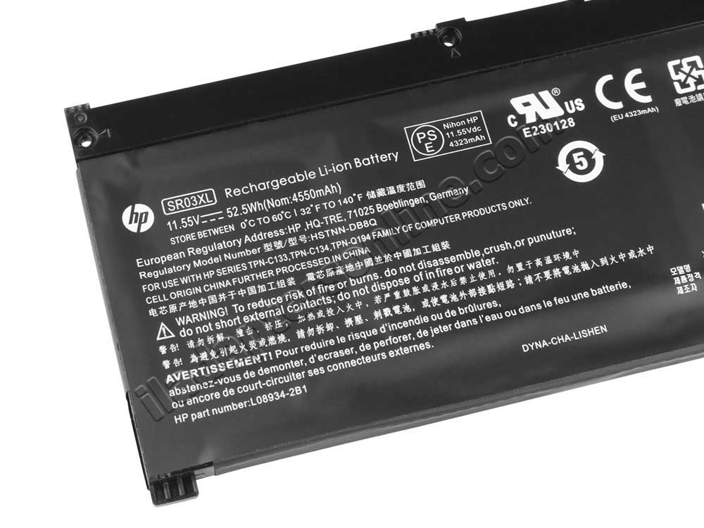 מקורי 4550mAh 52.5Wh סוללה HP Pavilion Gaming 15-cx0101tx 15-cx0990nl