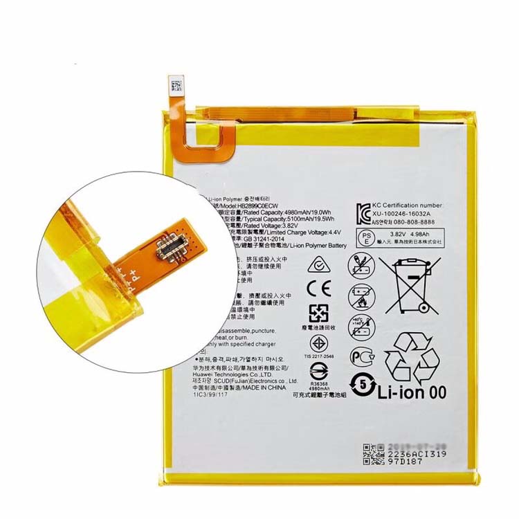 מקורי 4980mAh 19Wh סוללה Huawei M3 BTV-W09