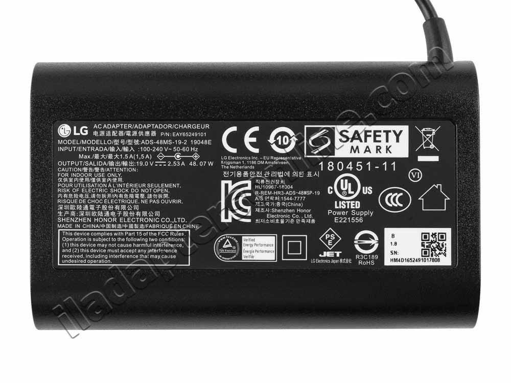 מקורי 48W LG Gram 14Z90N-N.APS5U1 AC מתאם מטען + כבל חשמל