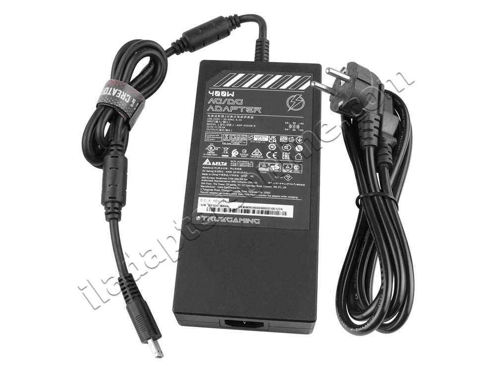 400W MSI CreatorPro X17 A12UKS-059 AC מתאם מטען + כבל חשמל