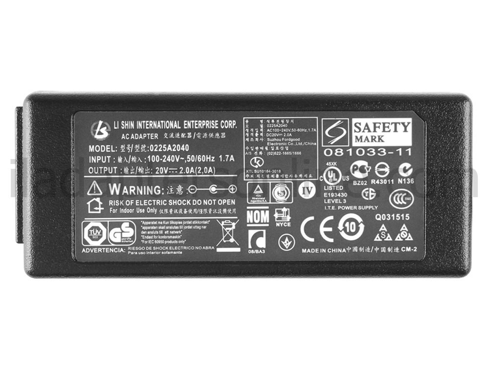 מקורי 40W AC מתאם מטען Medion akoya mini e1210