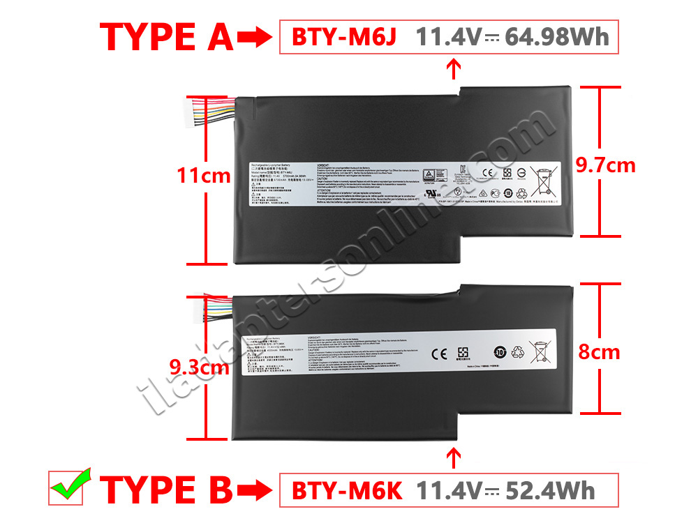 מקורי 4600mAh 52.4Wh סוללה MSI Bravo 15 A4DDR