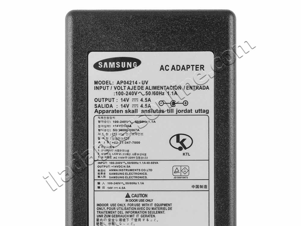 מקורי 63W AC מתאם מטען Samsung C27B750X C24B750X S27B350H S27B370H