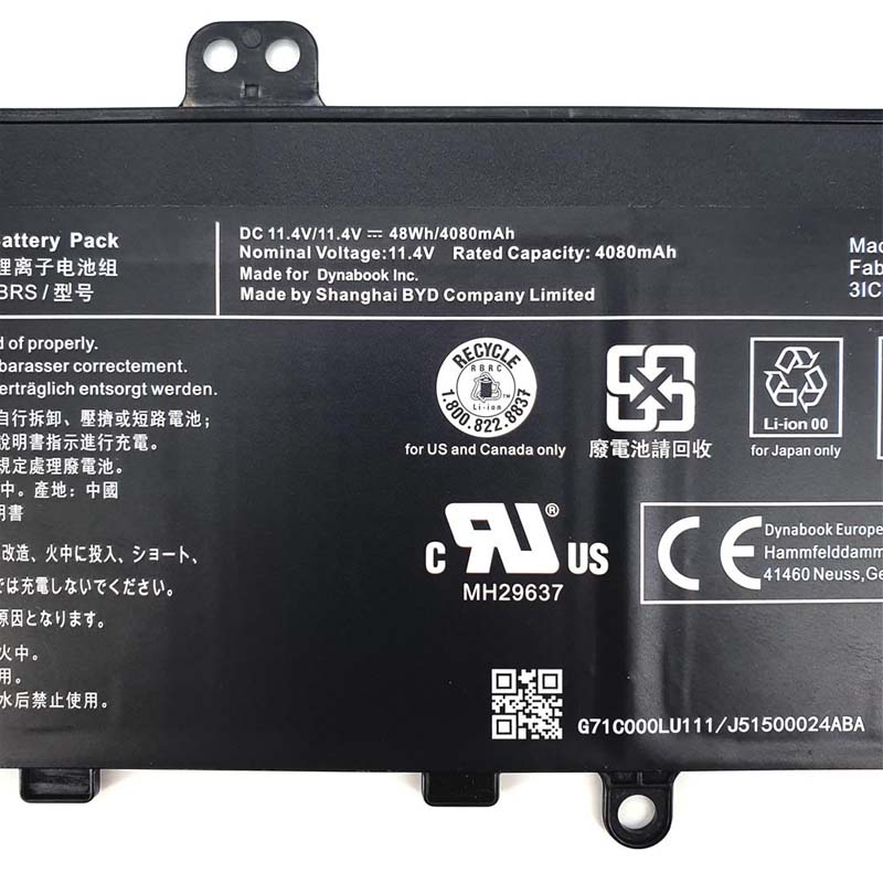 Toshiba Dynabook Tecra X50-F-15P סוללה 4080mAh 48Wh